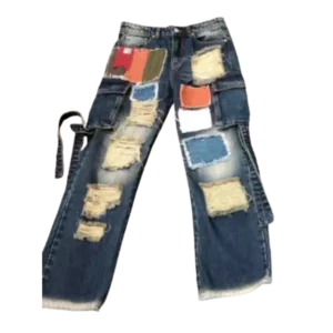 Men's Patch N Fade Navy Denim Jeans